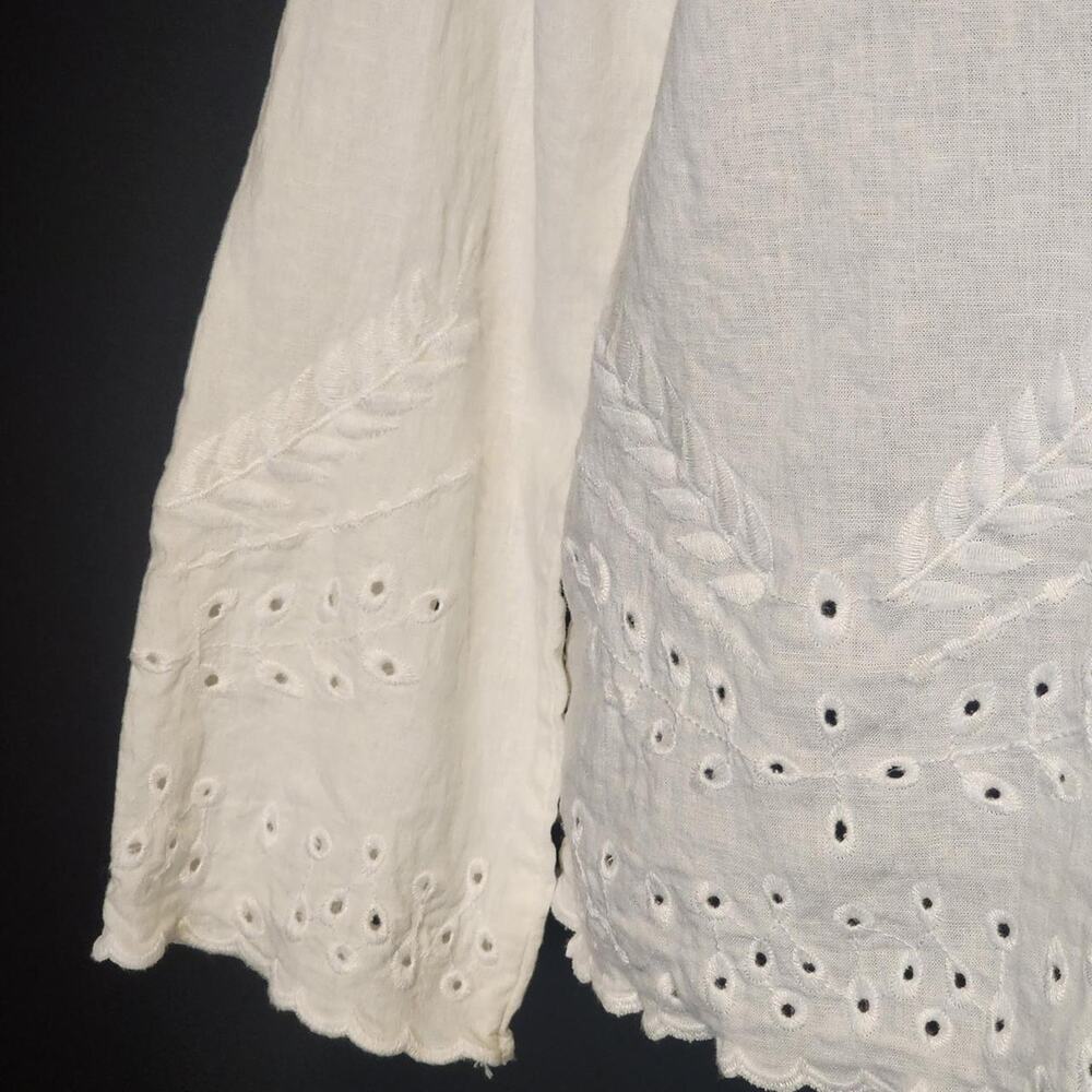 Christian Siriano cream eyelet blouse - Picture 5 of 7